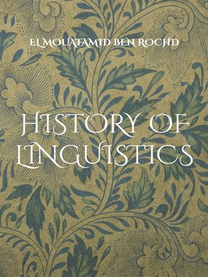 cover image of History of linguistics